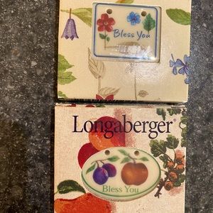 LONGABERGER “Bless You” ceramic tie-on’s